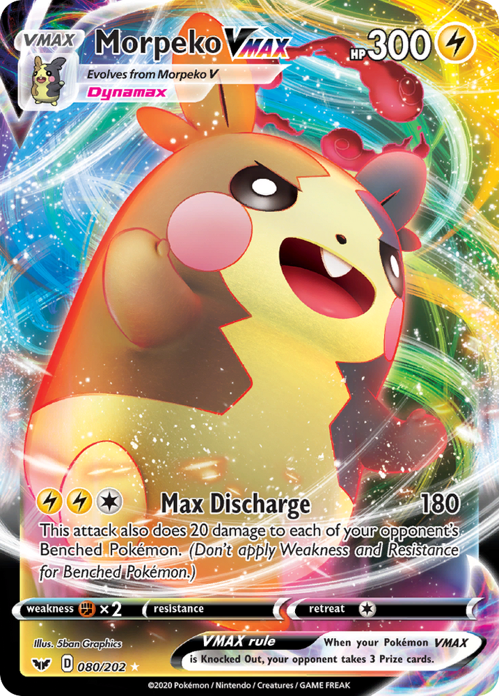 what pokemon set has 202 cards - Sword & Shield - Base - Yamper Colorless Wing Attack (40) Colorless Snorlax VMAX (142/202) (Jumbo Card)