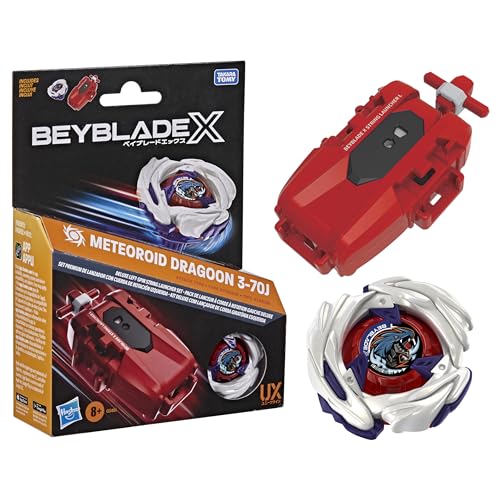 Beyblade X Meteoroid Dragoon 3-70J Left Spin String Launcher