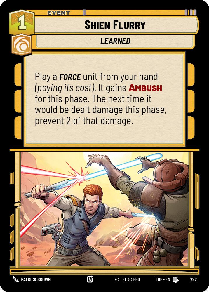 Shien Flurry (722) (Foil) (722) [Legends of the Force]