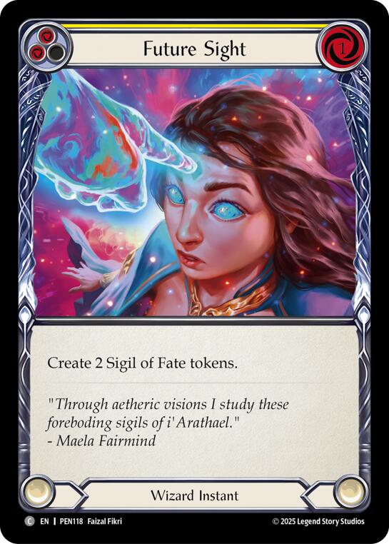 Future Sight (Yellow) (Rainbow Foil) [PEN118] (Compendium of Rathe)  Rainbow Foil