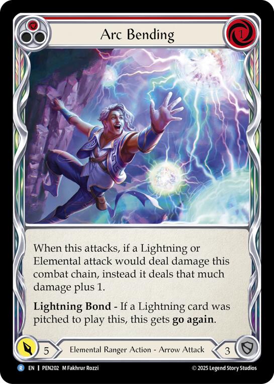 Arc Bending (Red) (Rainbow Foil) [PEN202] (Compendium of Rathe)  Rainbow Foil