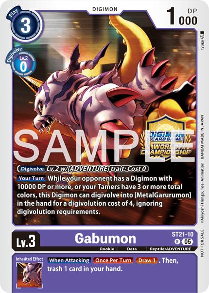 Gabumon [ST21-10] (World Championship 26–27 Regionals Season 2) [Starter Deck: Hero of Hope]