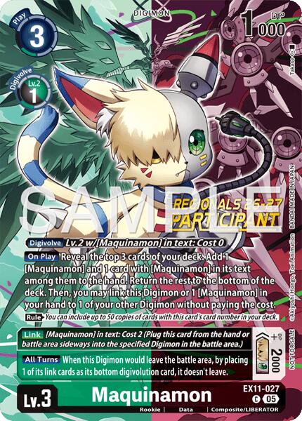 Maquinamon [EX11-027] (Regionals 26-27 Season 2 Participant) [Dawn of Liberator]