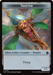 Thopter // Phyrexian Germ Double-Sided Token [Foundations Commander Tokens]
