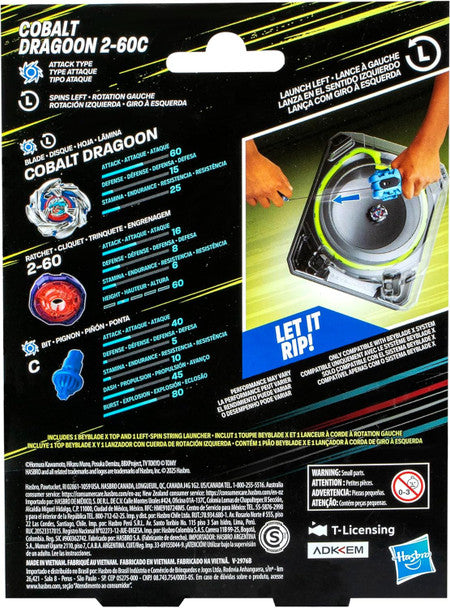 Beyblade X: Hasbro -Cobalt Dragoon 2-60C Starter BX-34