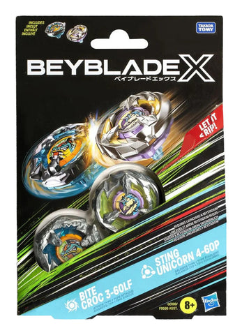 Beyblade X: Hasbro - Bite Croc & Sting Unicorn Dual Pack