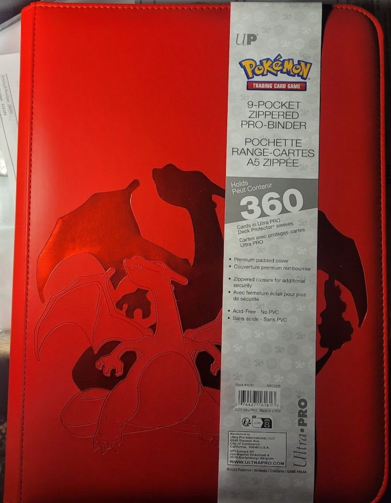 Ultra Pro 9-pocket zippered pro-binder (CHARIZARD)