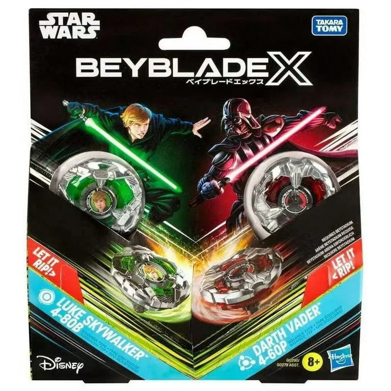 Beyblade X: Hasbro - Star Wars Luke Skywalker 4-80B & Darth Vader 4-60P Multi-Pack Set