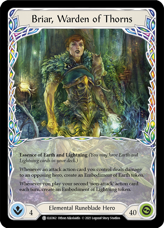 Briar, Warden of Thorns // Titan's Fist [ELE062 // ELE202] (Tales of Aria)  1st Edition Normal