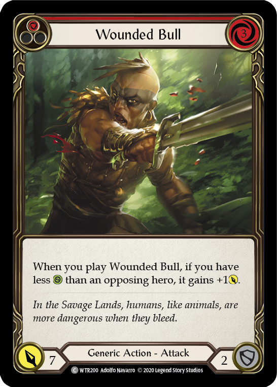 Wounded Bull (Red) [U-WTR200] Unlimited Rainbow Foil