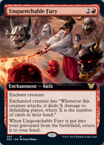 Unquenchable Fury (Extended Art) [Kamigawa: Neon Dynasty Commander]