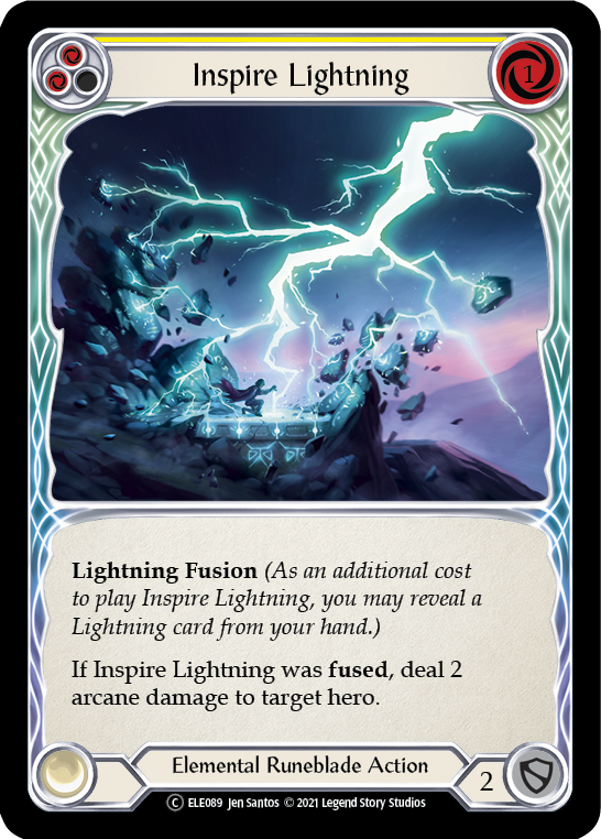 Inspire Lightning (Yellow) [U-ELE089] Unlimited Rainbow Foil