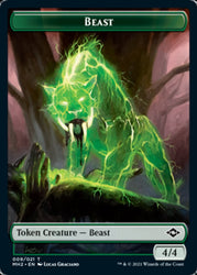 Beast Token // Clue Token (14) [Modern Horizons 2 Tokens]
