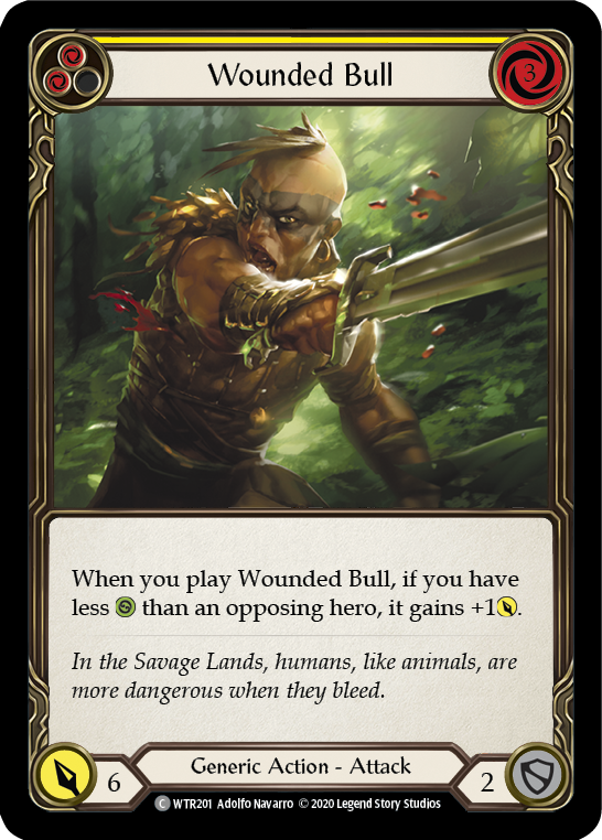 Wounded Bull (Yellow) [U-WTR201] Unlimited Rainbow Foil