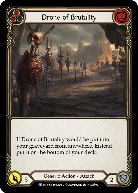 Drone of Brutality (Yellow) [U-WTR165] Unlimited Rainbow Foil
