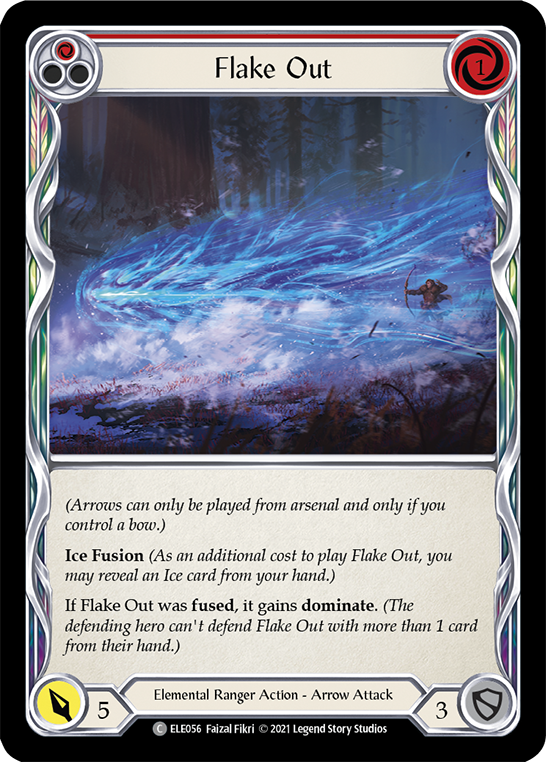 Flake Out (Red) [ELE056] (Tales of Aria)  1st Edition Rainbow Foil