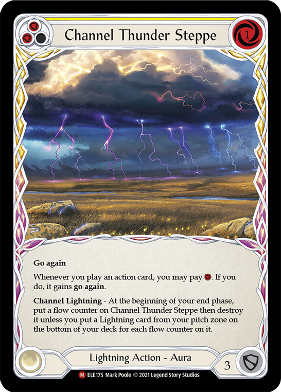Channel Thunder Steppe [ELE175] (Tales of Aria)  1st Edition Rainbow Foil
