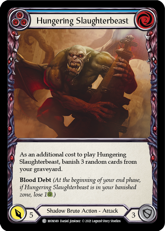 Hungering Slaughterbeast (Blue) [MON149] 1st Edition Normal