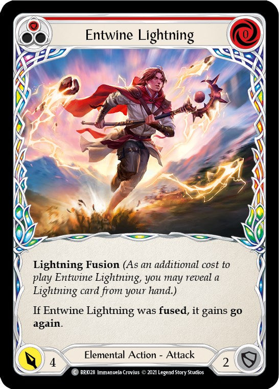 Entwine Lightning (Red) [BRI028] (Tales of Aria Briar Blitz Deck)  1st Edition Normal