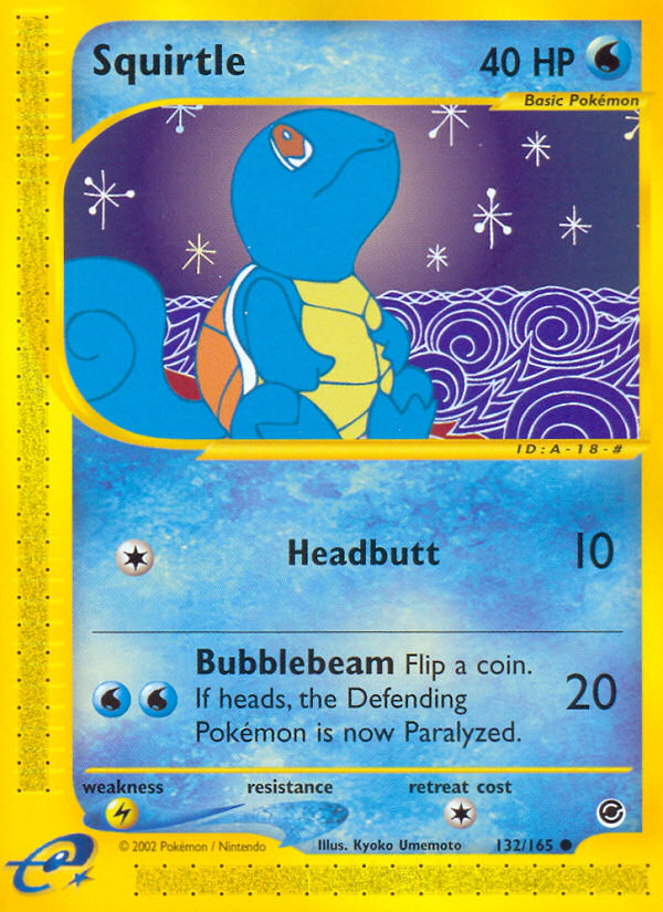 all squirtle pokemon cards Squirtle (132/165) [Expedition: Base Set]