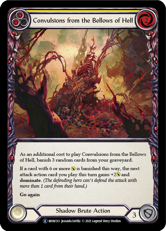 Convulsions from the Bellows of Hell (Yellow) [U-MON133-RF] Unlimited Rainbow Foil