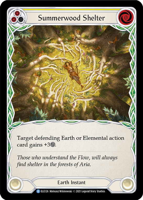 Summerwood Shelter (Yellow) [ELE126] (Tales of Aria)  1st Edition Rainbow Foil