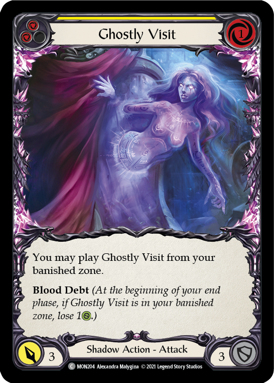 Ghostly Visit (Yellow) [MON204-RF] 1st Edition Rainbow Foil