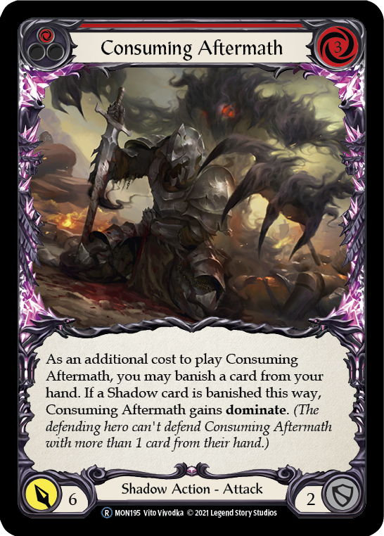 Consuming Aftermath (Red) [U-MON195-RF] Unlimited Rainbow Foil