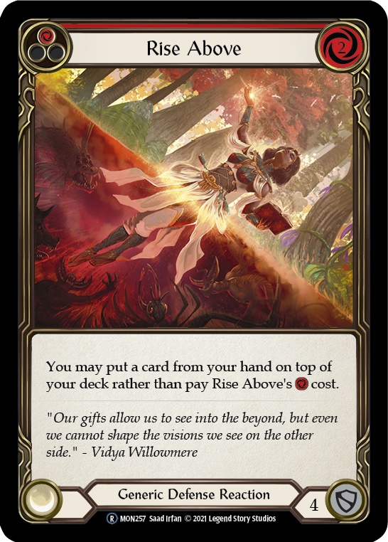 Rise Above (Red) [U-MON257-RF] Unlimited Rainbow Foil