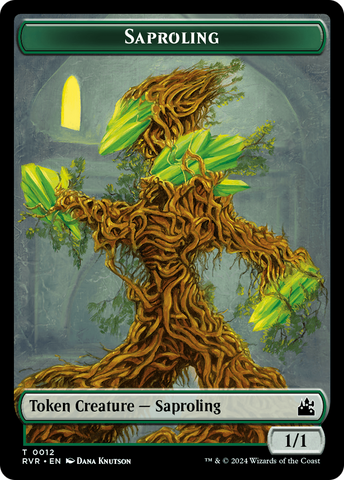 Saproling // Sphinx Double-Sided Token [Ravnica Remastered Tokens]