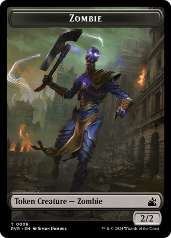 Saproling // Zombie Double-Sided Token [Ravnica Remastered Tokens]