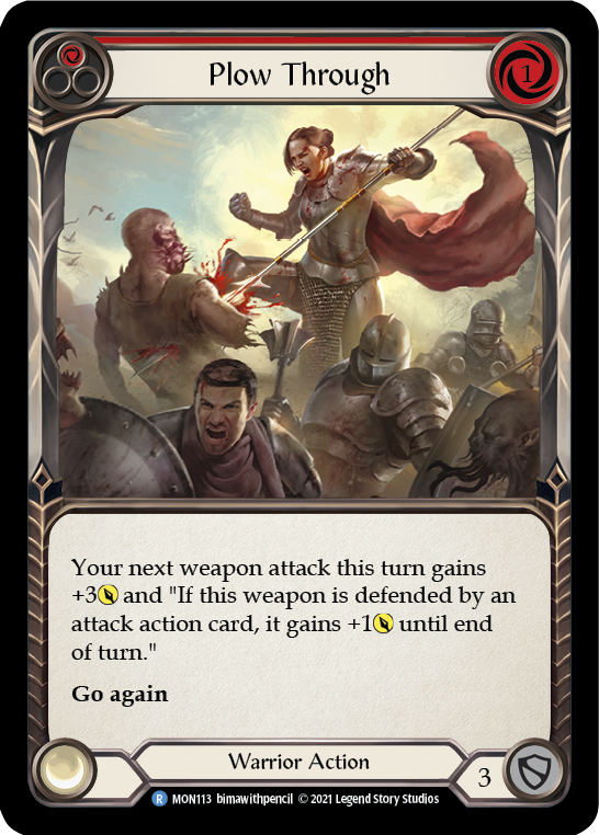 Plow Through (Red) [MON113] 1st Edition Normal