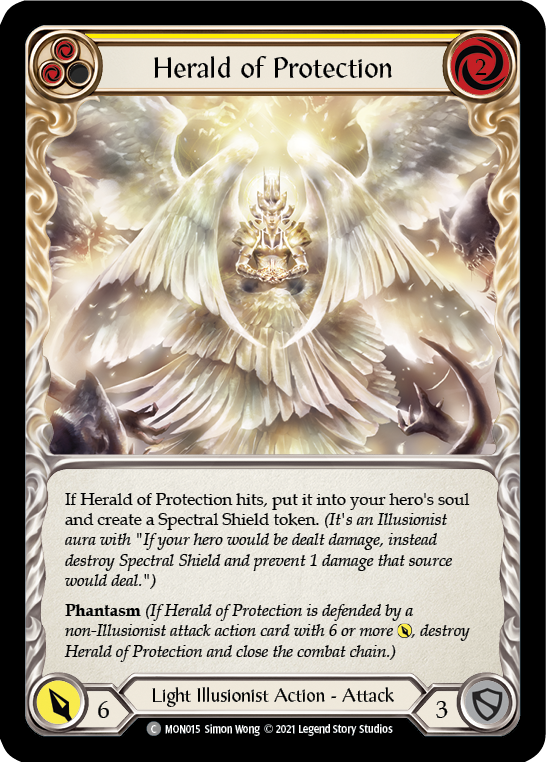 Herald of Protection (Yellow) [MON015] 1st Edition Normal