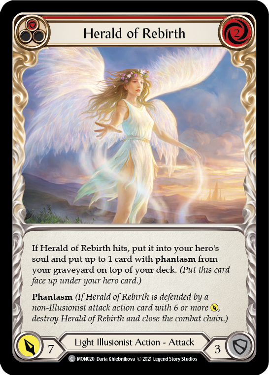 Herald of Rebirth (Red) [MON020] 1st Edition Normal